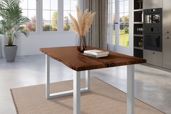 #nussbaumfarben #140x80 #u-gestellsilber