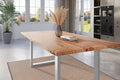 #naturfarben #200x100 #u-gestellsilber