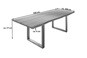 #naturfarben #220x100 #u-gestellsilber