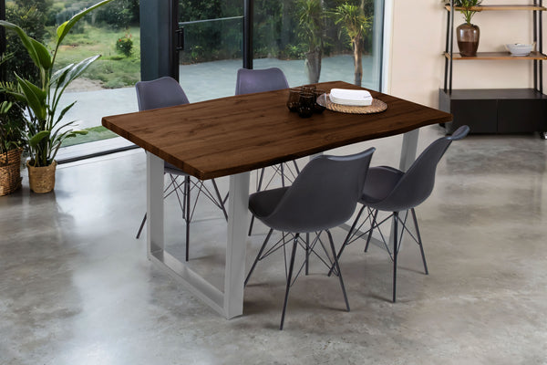 #nussbaumfarben #160x85 #u-gestellsilber