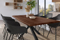 #holznussbaum-optik #180x90 #spider-gestellschwarz