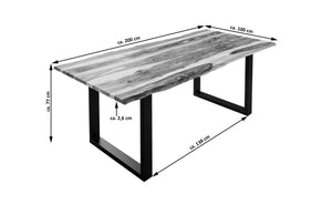 #naturfarbenlackiert #200x100 #u-gestellschwarz