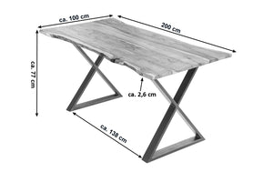 #naturfarben #200x100 #x-gestelledelstahl