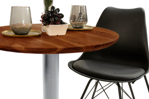 #akazienussbaumfarben #70x70 #säulen-gestelleckigsilber