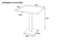 #eichenaturfarbengeölt #75x75 #säulen-gestelleckigschwarz