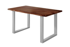 #nussbaumfarben #140x80 #u-gestellsilber