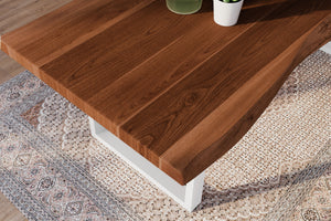 #akazienussbaumfarben #220x100 #u-gestellweiß