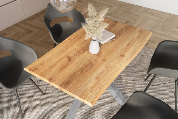 #holzwildeiche-optik #140x80 #spider-gestellsilber