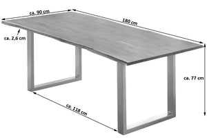 #180x90 #u-gestellsilber