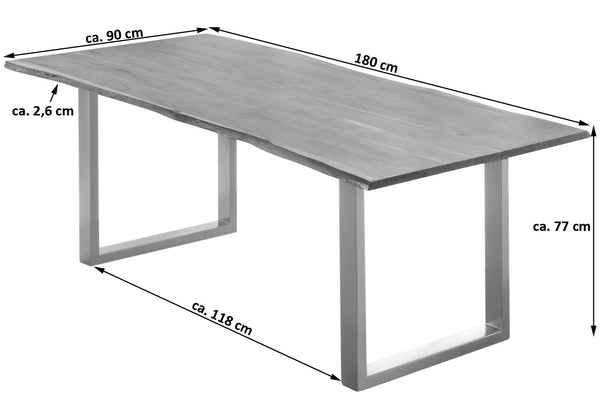 #180x90 #u-gestellsilber