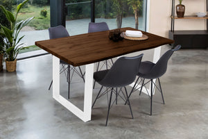 #nussbaumfarben #160x85 #u-gestellweiß