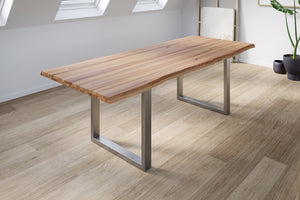 #naturfarben #200x100 #u-gestellsilber