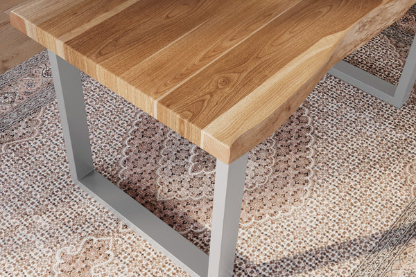 #akazienaturfarben #140x80 #u-gestellsilber