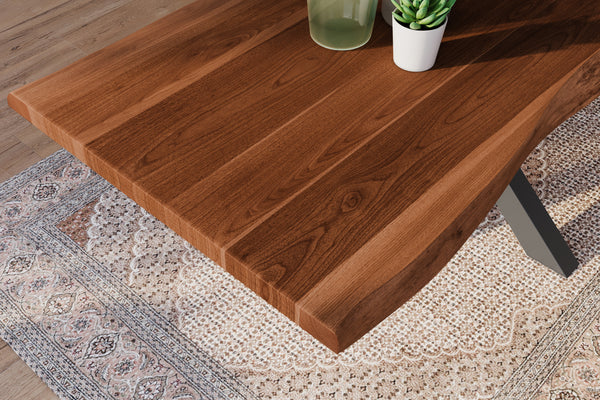 #akazienussbaumfarben #200x100 #spider-gestellschwarz