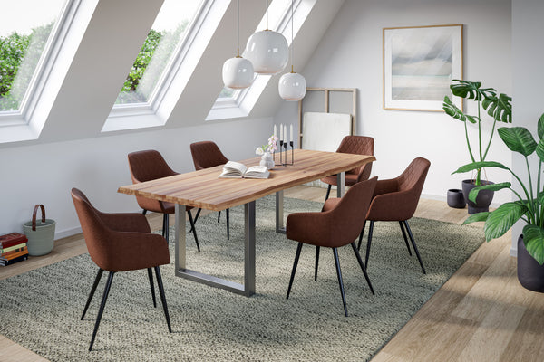 #naturfarben #220x100 #u-gestellsilber