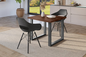 #holznussbaum-optik #80x80 #u-gestellschwarz