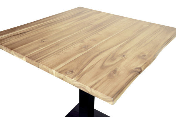 #akazienaturfarbenlackiert #80x80 #säulen-gestelleckigschwarz