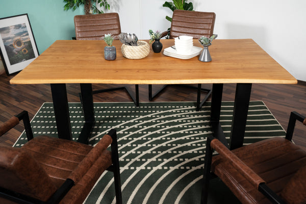 #eichenfarben #160x85 #u-gestellschwarz