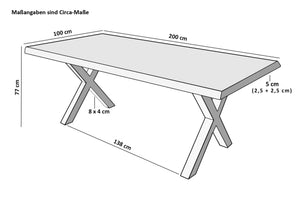 #roughfarben #200x100 #x-gestellschwarz
