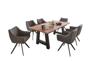 #sheeshamteakfarben #220x100 #a-gestellschwarz