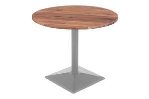 #80x80 #akazienaturfarben #säulen-gestelleckigsilber