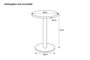 #60x60 #akazienaturfarben #säulen-gestellrundsilber