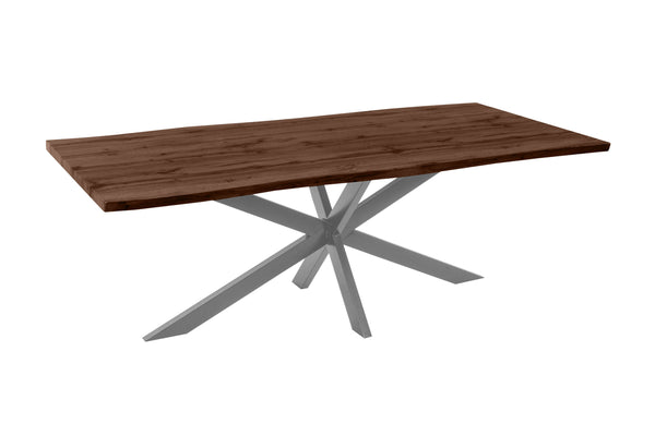 #holznussbaum-optik #240x100 #spider-gestellsilber