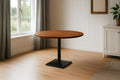 #akazienussbaumfarben #120x120 #säulen-gestelleckigschwarz