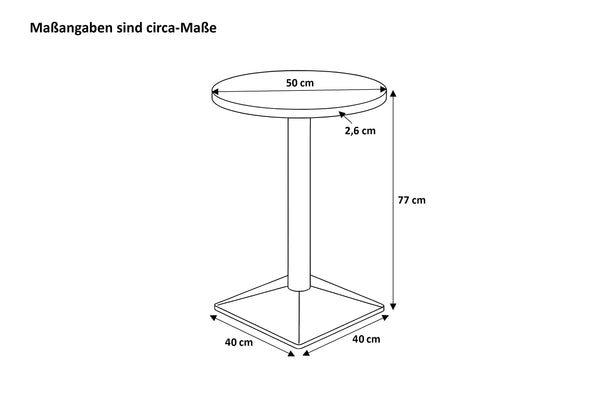 #50x50 #akazienaturfarben #säulen-gestelleckigschwarz