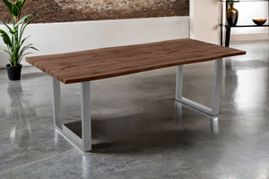 #holznussbaum-optik #240x100 #u-gestellsilber