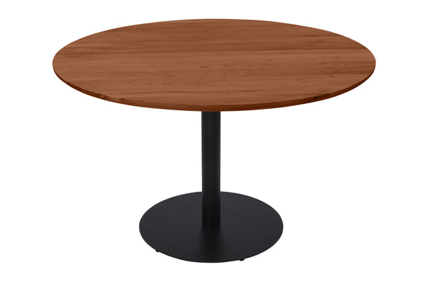 #akazienussbaumfarben #110x110 #säulen-gestellrundschwarz