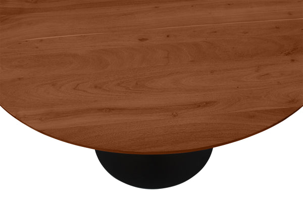 #akazienussbaumfarben #110x110 #säulen-gestellrundschwarz