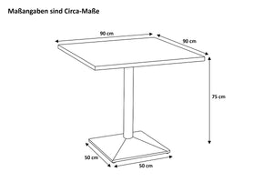 #90x90 #säulen-gestelleckigsilber