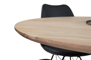 #akazienaturfarben #120x120 #säulen-gestellrundsilber