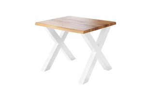 #holzwildeiche-optik #80x80 #x-gestellweiß
