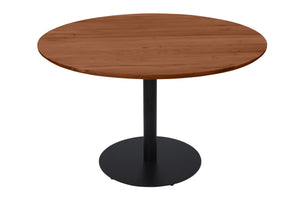 #akazienussbaumfarben #120x120 #säulen-gestellrundschwarz