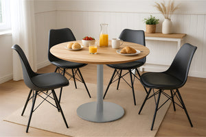 #akazienaturfarben #120x120 #säulen-gestellrundsilber