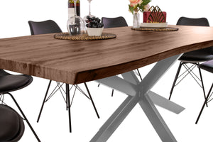 #holznussbaum-optik #240x100 #spider-gestellsilber