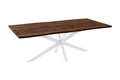 #holznussbaum-optik #240x100 #spider-gestellweiß