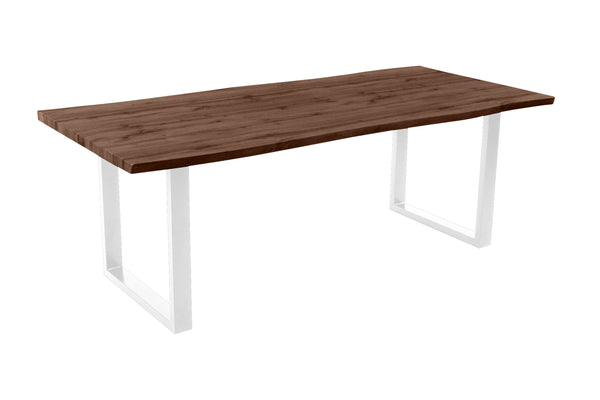 #holznussbaum-optik #240x100 #u-gestellweiß