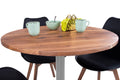 #90x90 #akazienaturfarben #säulen-gestelleckigsilber