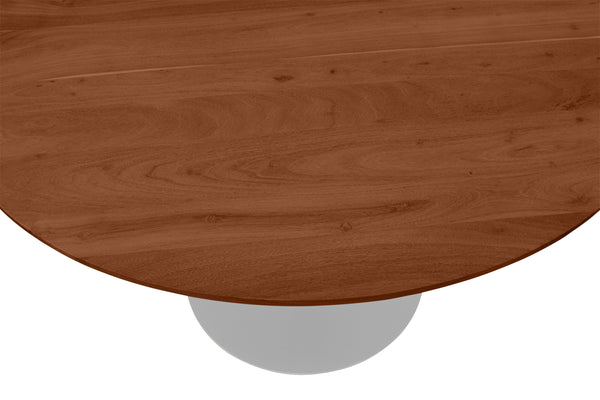 #akazienussbaumfarben #110x110 #säulen-gestellrundsilber