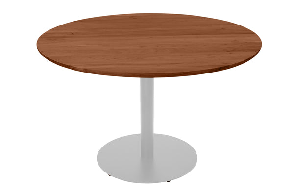 #akazienussbaumfarben #110x110 #säulen-gestellrundsilber
