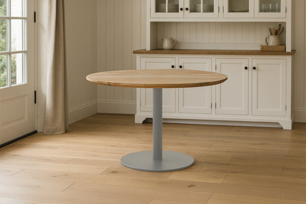 #akazienaturfarben #110x110 #säulen-gestellrundsilber