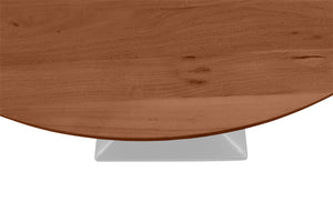 #akazienussbaumfarben #110x110 #säulen-gestelleckigsilber