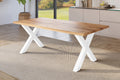 #holzwildeiche-optik #180x90 #x-gestellweiß
