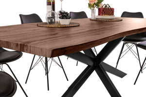 #holznussbaum-optik #240x100 #spider-gestellschwarz