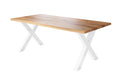 #holzwildeiche-optik #180x90 #x-gestellweiß