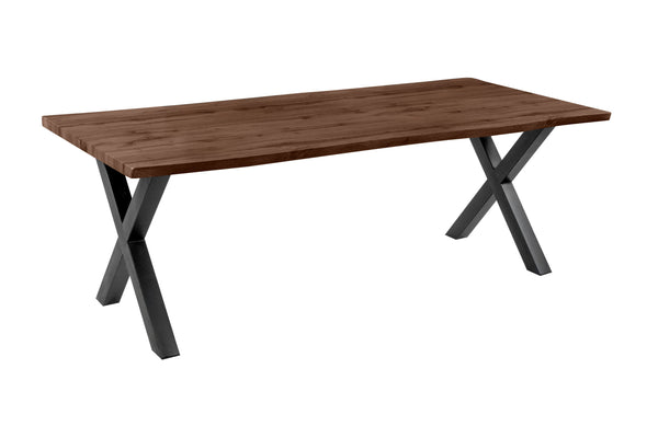 #holznussbaum-optik #240x100 #x-gestellschwarz
