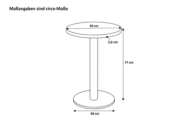 #50x50 #akazienaturfarben #säulen-gestellrundsilber